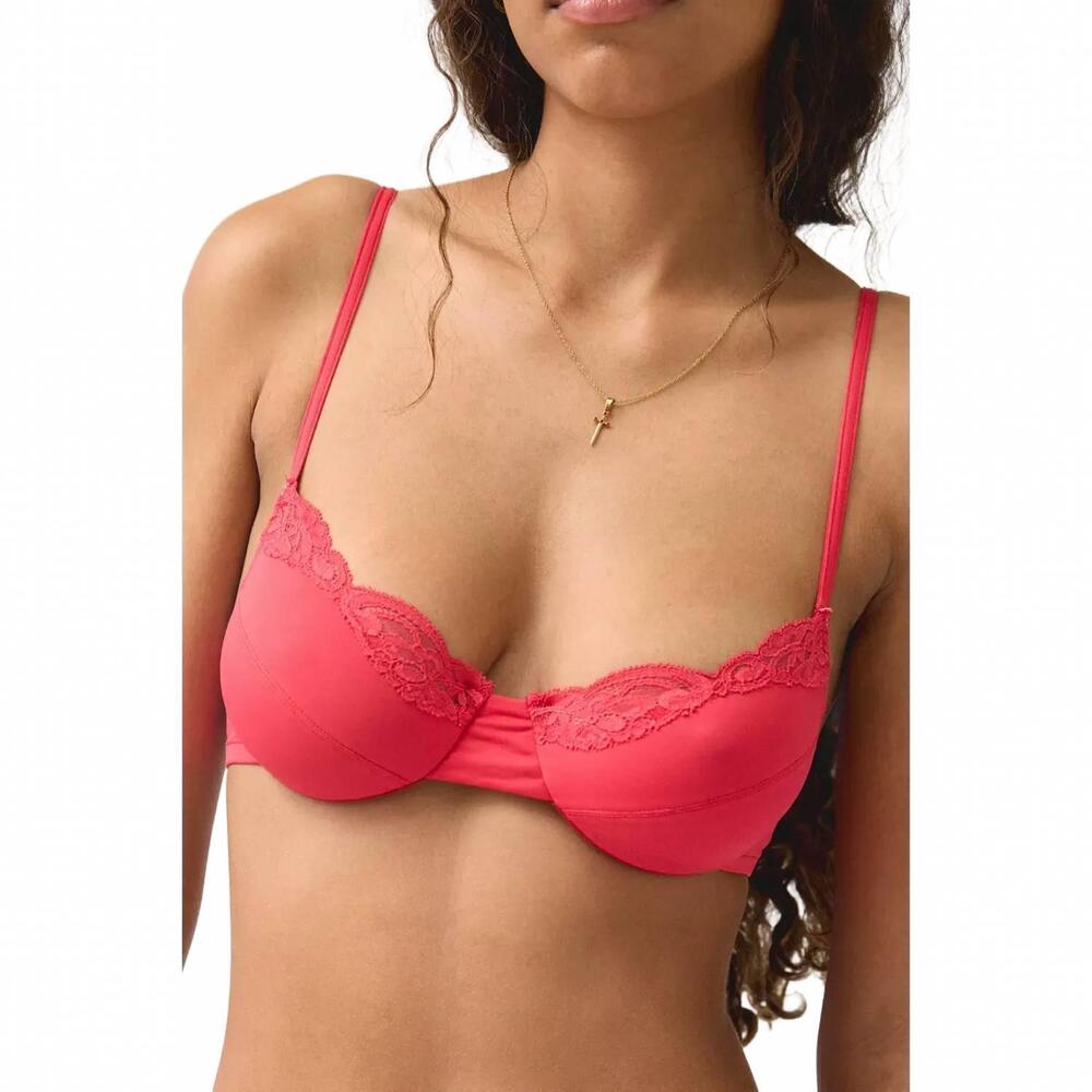 NEW ONLY HEARTS delicious with lace underwire bra in rosehip